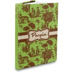 Green & Brown Toile Hardbound Journal - 7.25" x 10" (Personalized)