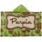 Green & Brown Toile Kids Hooded Towel (Personalized)