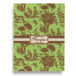 Green & Brown Toile Large Garden Flag - Single Sided (Personalized)