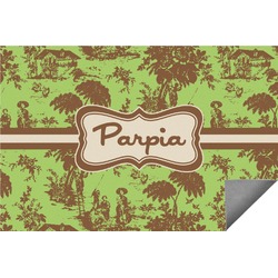 Green & Brown Toile Indoor / Outdoor Rug - 5'x8' (Personalized)