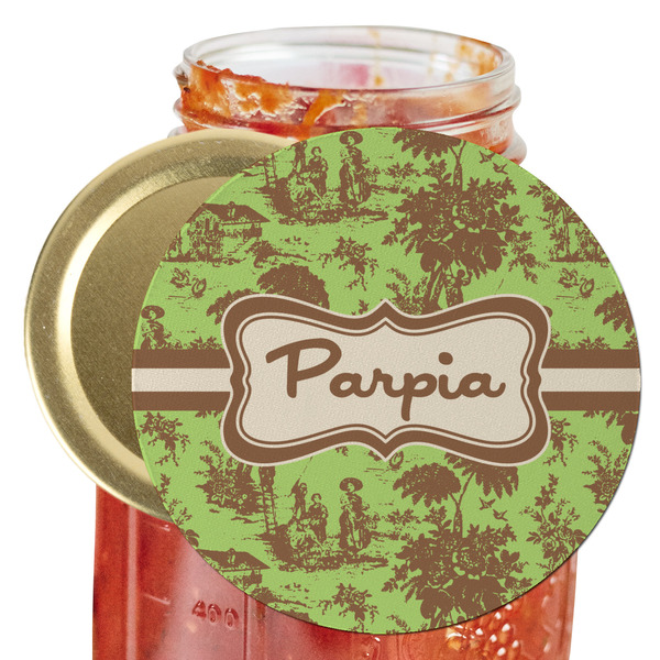 Custom Green & Brown Toile Jar Opener (Personalized)