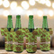 Green & Brown Toile Jersey Bottle Cooler - Set of 4 - LIFESTYLE