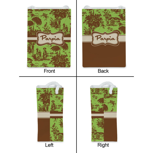 Green & Brown Toile Jewelry Gift Bag - Gloss - Approval