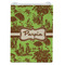 Green & Brown Toile Jewelry Gift Bag - Gloss - Front