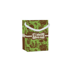 Green & Brown Toile Jewelry Gift Bags - Gloss (Personalized)