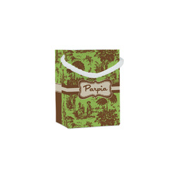 Green & Brown Toile Jewelry Gift Bags - Matte (Personalized)