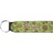 Green & Brown Toile Neoprene Keychain Fob (Personalized)