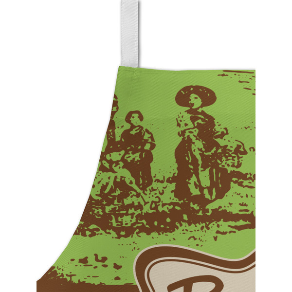 Green & Brown Toile Kid's Aprons - Detail