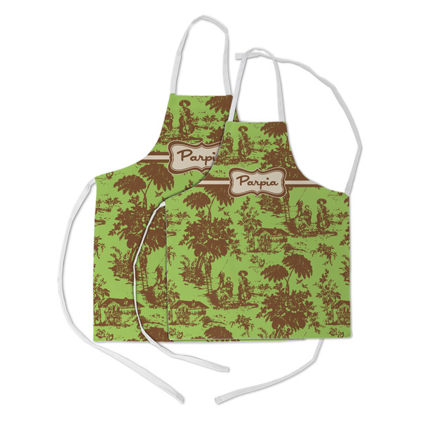 Green & Brown Toile Kid's Aprons - Parent - Main