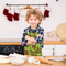 Green & Brown Toile Kid's Aprons - Small - Lifestyle