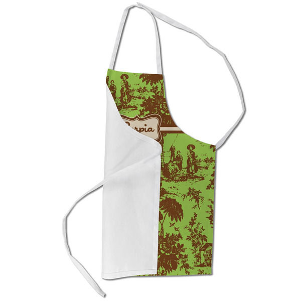 Green & Brown Toile Kid's Aprons - Small - Main
