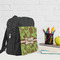 Green & Brown Toile Kid's Backpack - Lifestyle