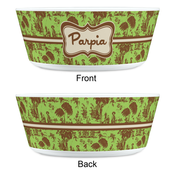 Green & Brown Toile Kids Bowls - APPROVAL