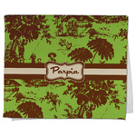 Green & Brown Toile Kitchen Towel - Poly Cotton w/ Name or Text