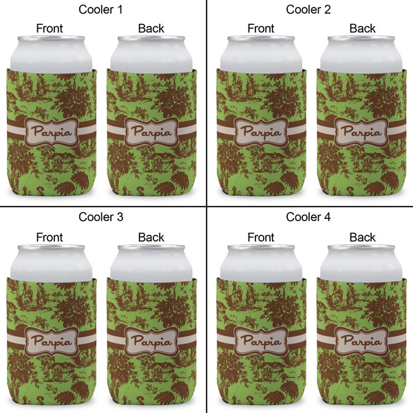 Green & Brown Toile Can Sleeve (Approval)