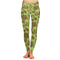 Green & Brown Toile Ladies Leggings - Extra Small