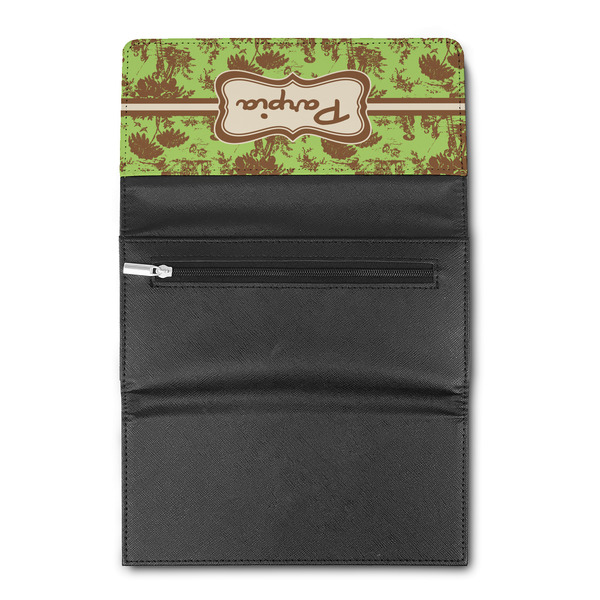Green & Brown Toile Ladies Wallet  (Personalized Opt)