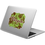 Green & Brown Toile Laptop Decal (Personalized)