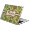 Green & Brown Toile Laptop Skin - Custom Sized (Personalized)