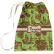 Green & Brown Toile Large Laundry Bag - Front View