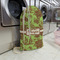 Green & Brown Toile Large Laundry Bag - In Context