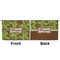 Green & Brown Toile Large Zipper Pouch Approval (Front and Back)