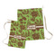 Green & Brown Toile Laundry Bag - Both Bags