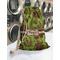 Green & Brown Toile Laundry Bag in Laundromat