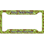 Green & Brown Toile License Plate Frame (Personalized)