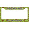 Green & Brown Toile License Plate Frame Wide