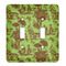 Green & Brown Toile Light Switch Cover (2 Toggle Plate)