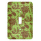 Green & Brown Toile Light Switch Cover (Single Toggle)