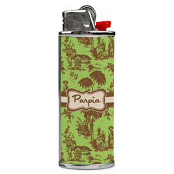 Green & Brown Toile Case for BIC Lighters (Personalized)