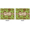 Green & Brown Toile Linen Placemat - APPROVAL (double sided)