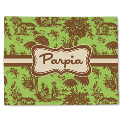 Green & Brown Toile Single-Sided Linen Placemat - Single w/ Name or Text