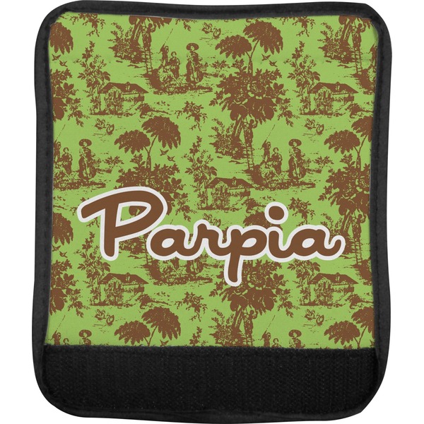 Green & Brown Toile Luggage Handle Wrap (Approval)