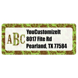 Green & Brown Toile Return Address Labels (Personalized)