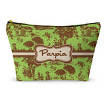 Green & Brown Toile Makeup Bag (Personalized)