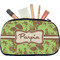 Green & Brown Toile Makeup / Cosmetic Bag - Medium (Personalized)