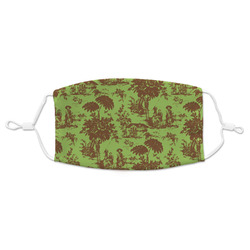 Green & Brown Toile Adult Cloth Face Mask - Standard