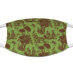 Green & Brown Toile Cloth Face Mask (T-Shirt Fabric)