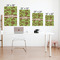 Green & Brown Toile Matte Poster - Sizes