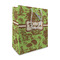 Green & Brown Toile Medium Gift Bag - Front/Main