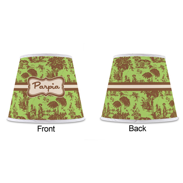 Green & Brown Toile Poly Film Empire Lampshade - Approval