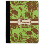 Green & Brown Toile Notebook Padfolio w/ Name or Text