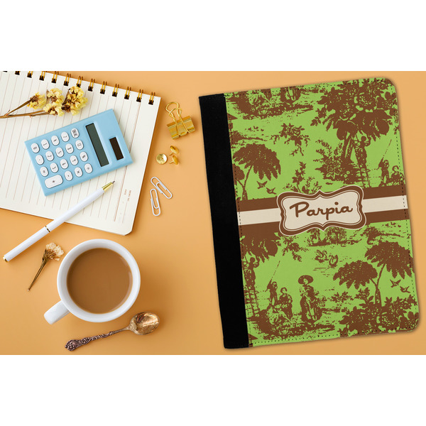 Green & Brown Toile Medium Padfolio - LIFESTYLE (adult)