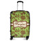 Green & Brown Toile Medium Travel Bag - With Handle
