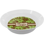 Green & Brown Toile Melamine Bowl - 12 oz (Personalized)