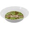 Green & Brown Toile Melamine Bowl (Personalized)