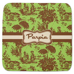 Green & Brown Toile Memory Foam Bath Mat - 48"x48" (Personalized)